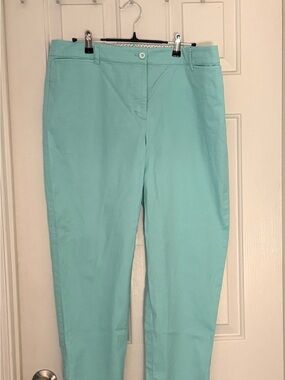 Women's Talbots Aqua Straight-Leg Crop Pants